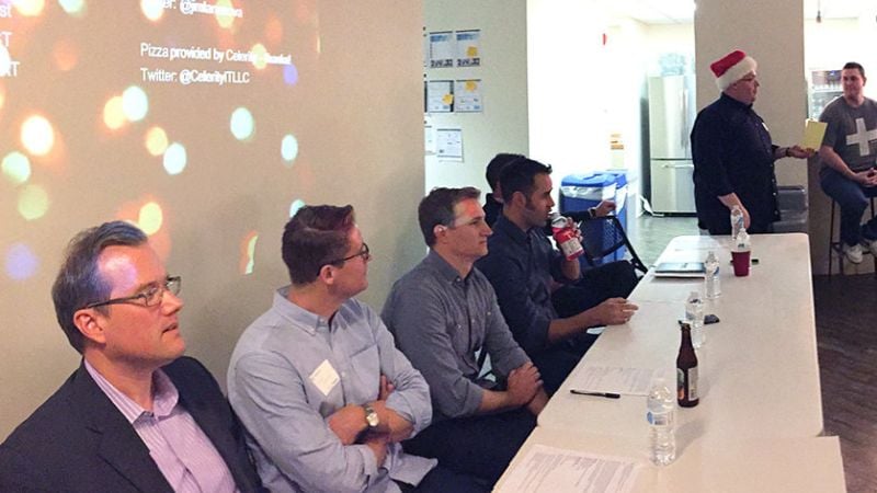 Developers attend the Meetup on the newest design techniques